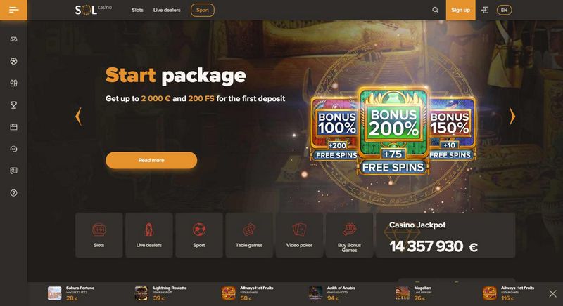 Sol Casino: Un Casino Online Joven, Confiable e Innovador